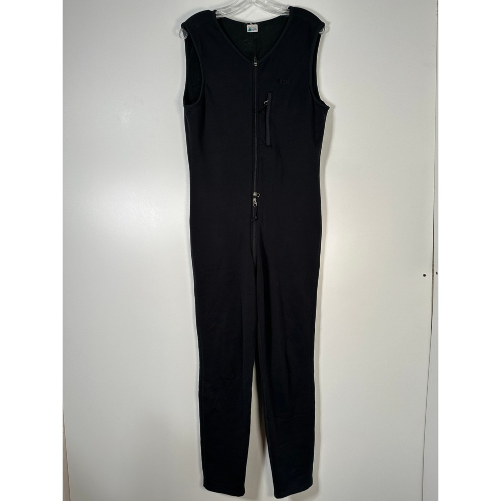 Vintage MEC Mountain Equipment Co-op Black Polartec Fleece Jumpsuit Ski Bib M/M